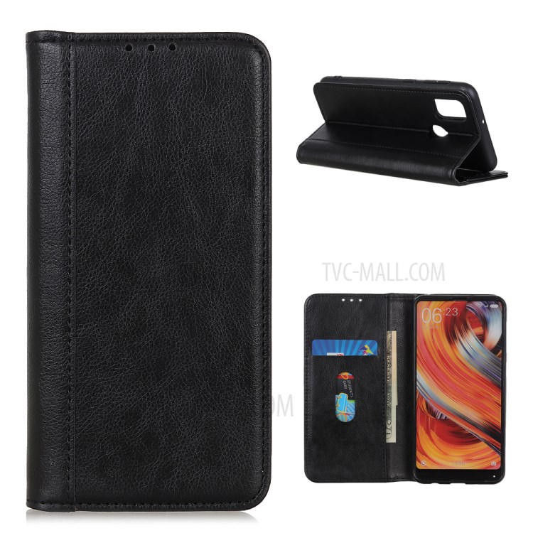 Para OnePlus Nord N10 5G Litchi Skin Auto-absorbido De Cuero De Cuero De Cuero De Cuero. - Negro-1