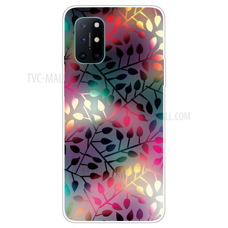 High Transmittance Patterned Protector Cover for OnePlus 8T TPU Case - Leaf-1