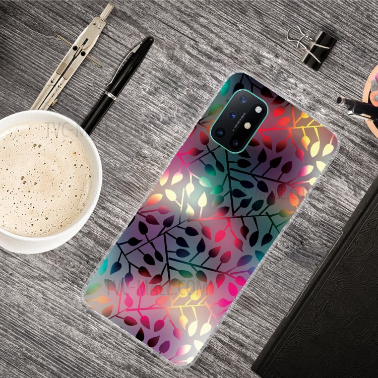 High Transmittance Patterned Protector Cover for OnePlus 8T TPU Case - Leaf-2