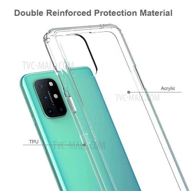 Ultra Clear Anti-Scratch Acrylic + TPU Hybrid Case for OnePlus 8T - Transparent-3