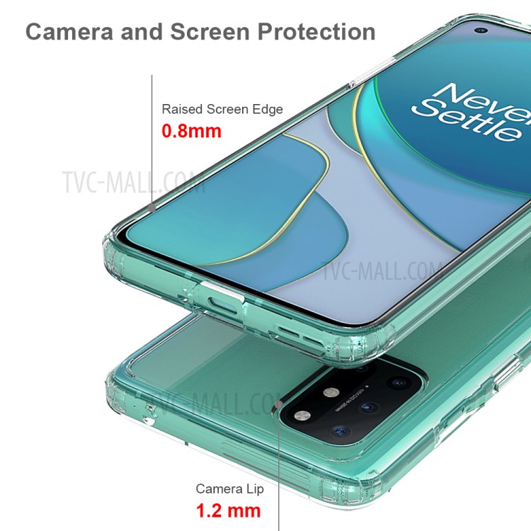 Ultra Clear Anti-Scratch Acrylic + TPU Hybrid Case for OnePlus 8T - Transparent-4