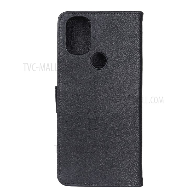 Hazneh Wallet Stand Flip Кожаные Сотовые Телефонные Оболочки Для OnePlus Nord N100 - Черный-3