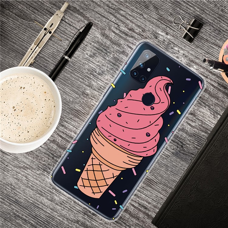 Pattern Printing TPU Soft Cover for OnePlus Nord N10 5G Protector Case - Red Ice Cream-2