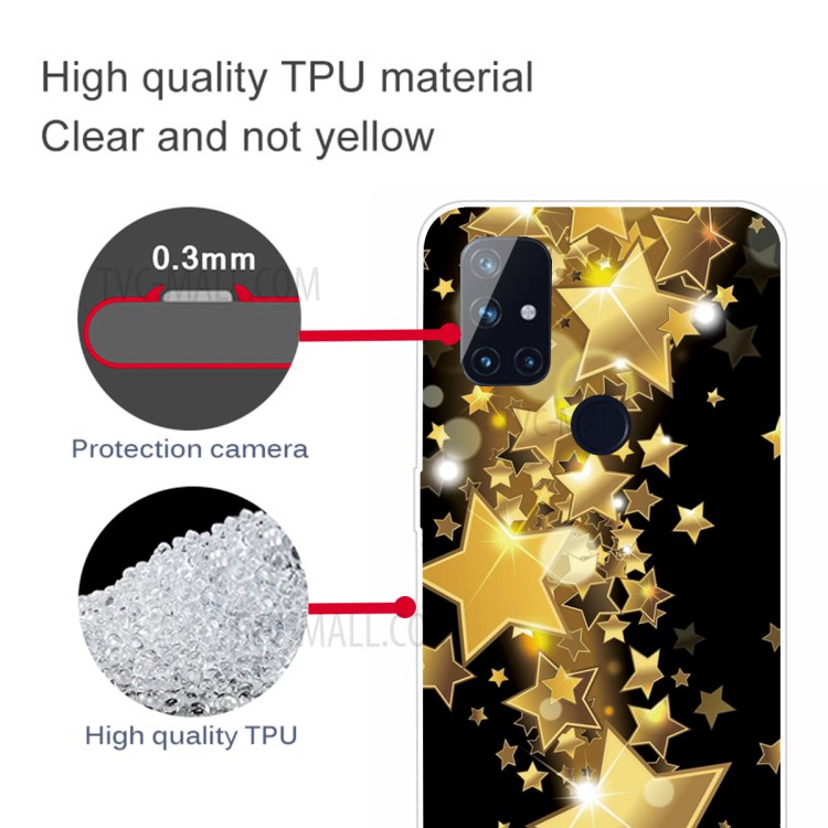 Pattern Printing TPU Phone Case for OnePlus Nord N10 5G - Star-4
