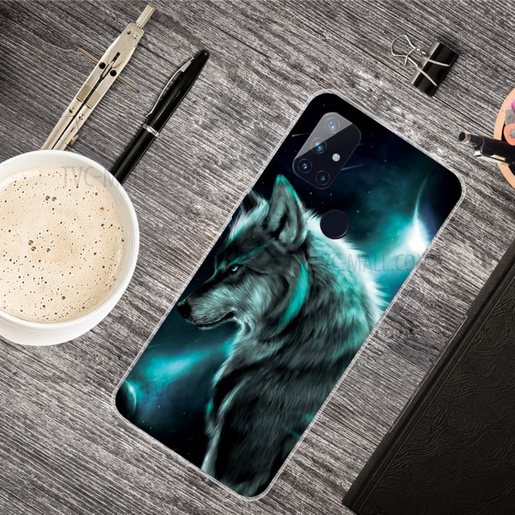 Pattern Printing TPU Phone Case for OnePlus Nord N10 5G - Wolf-2