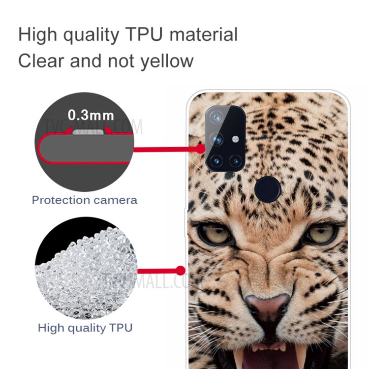 Pattern Printing TPU Phone Case for OnePlus Nord N100 - Leopard-4