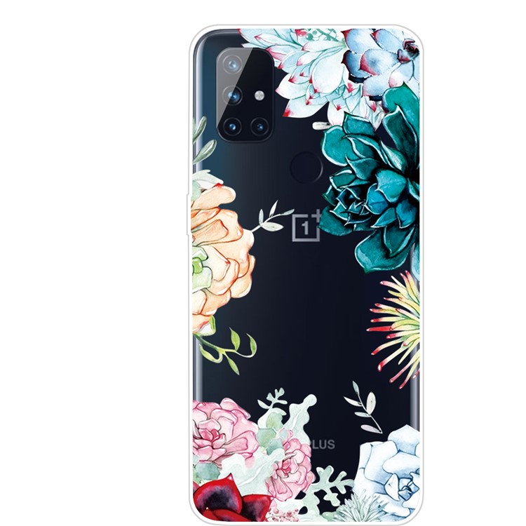 Pattern Printing TPU Phone Case for OnePlus Nord N100 - Flower-1
