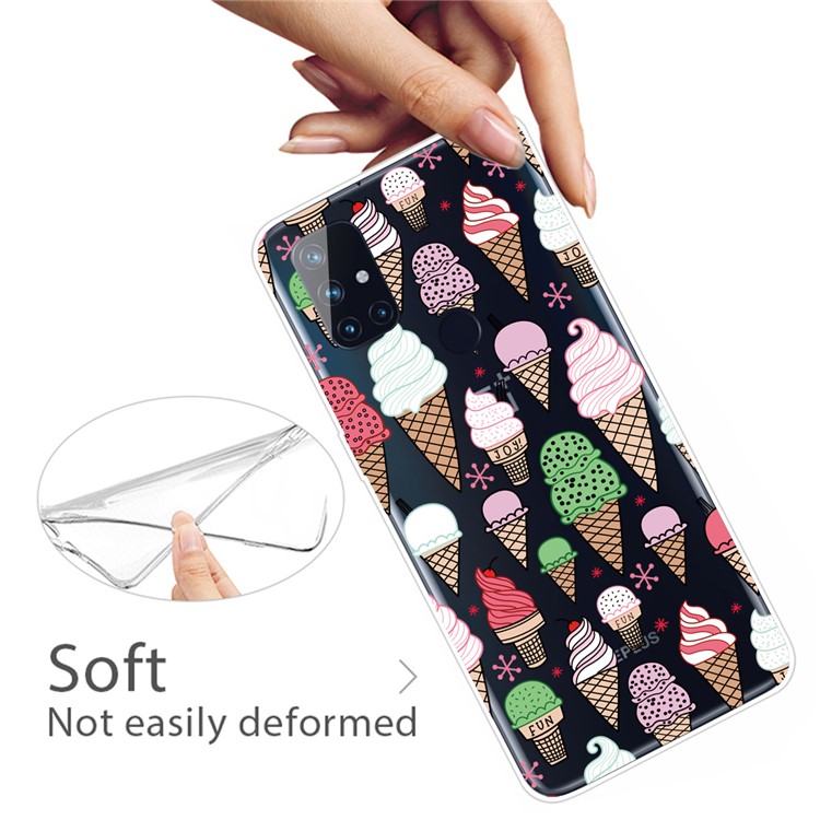 Pattern Printing TPU Phone Case Cover for OnePlus Nord N100 - Ice Cream-3