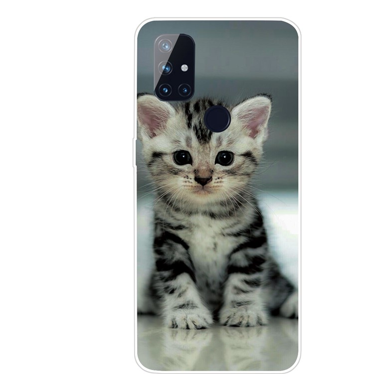 Pattern Printing TPU Phone Cover Case for OnePlus Nord N100 - Cat-1