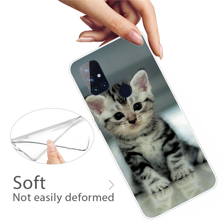 Pattern Printing TPU Phone Cover Case for OnePlus Nord N100 - Cat-3