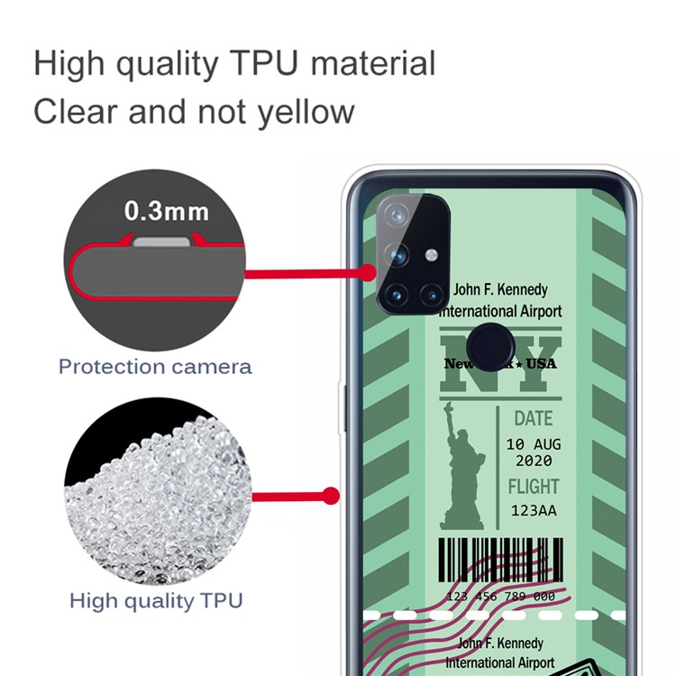 Creative Boarding Check for OnePlus Nord N100 TPU Protector Cover - NY-4