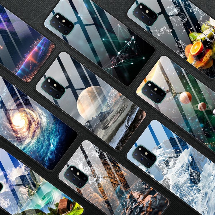 Pattern Printing Glass + TPU + PC Combo Casing Cover for OnePlus 8T - Road-3