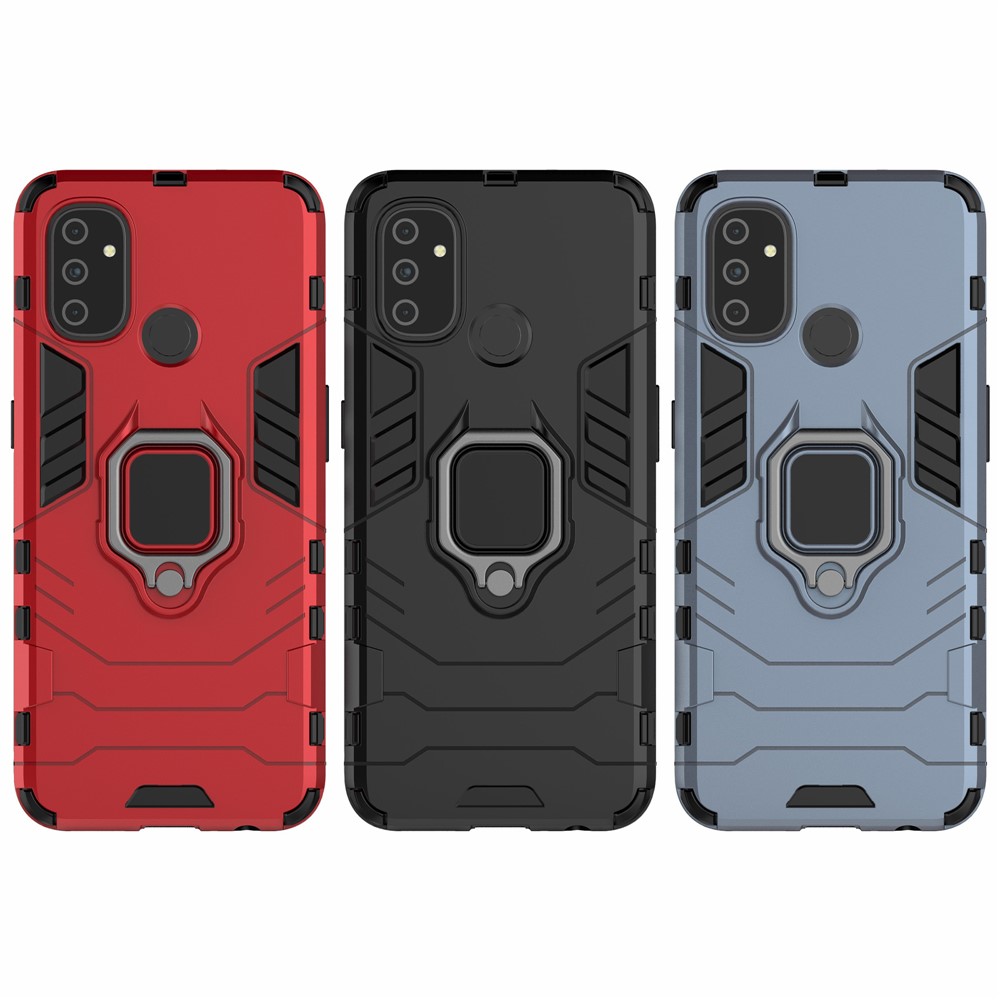Kickstand Do Suporte Do Anel De Guarda Legal Para O Caso Híbrido De OnePlus Nord Nord N100 PC TPU - Preto-11