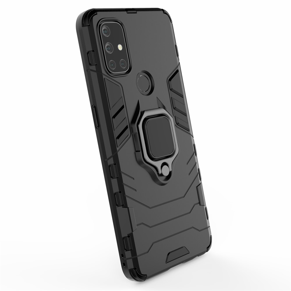 Guarda Fresca 2-em-1 Suporte De Suporte De Anel Para OnePlus Nord N10 5G PC TPU Hybrid Case - Preto-6