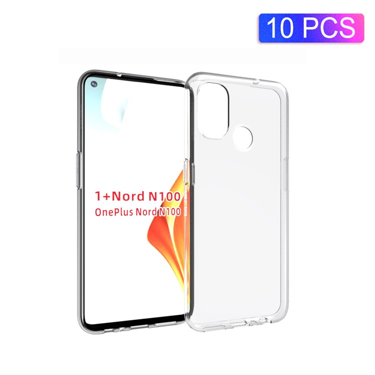 10 Pçs / Pack Anti-Watermark Inner Telefone Protetora TPU Shell Para OnePlus Nord N100-1