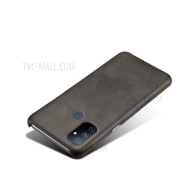 PU Leather Coated PC Phone Case for OnePlus Nord N100 Protector Cover - Black-4