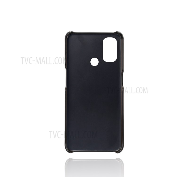 PU Leather Coated PC Phone Case for OnePlus Nord N100 Protector Cover - Black-5