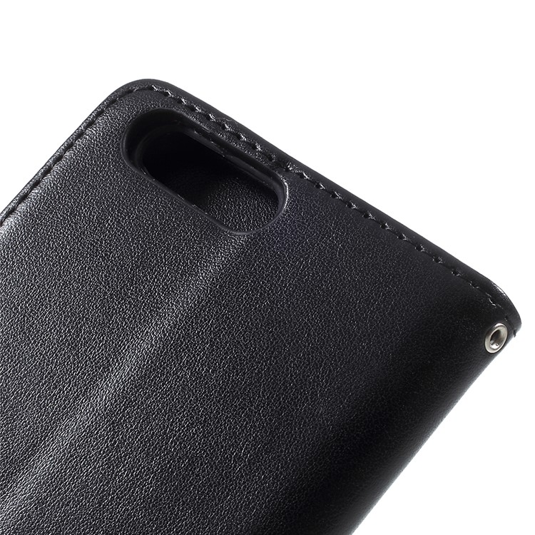 Imprint Tree Owl Magnetic Wallet PU Leather Stand Cover for OnePlus 5 - Black-9