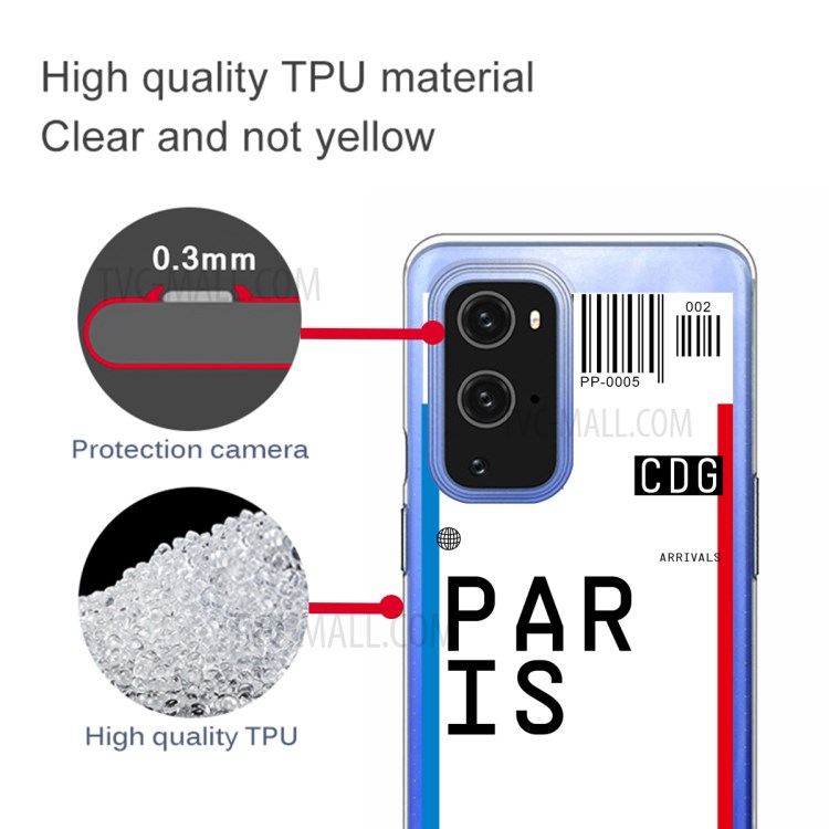 Shop Creative Boarding Check TPU Case for OnePlus 9 Pro ...