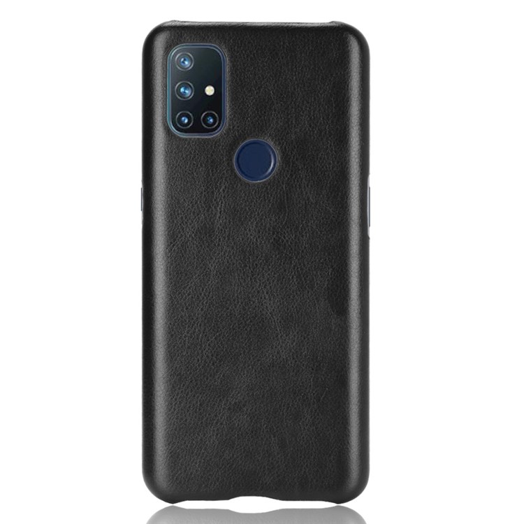 Litchi Texture PU Leather Coated PC Mobile Casing for OnePlus Nord N10 5G - Black-2