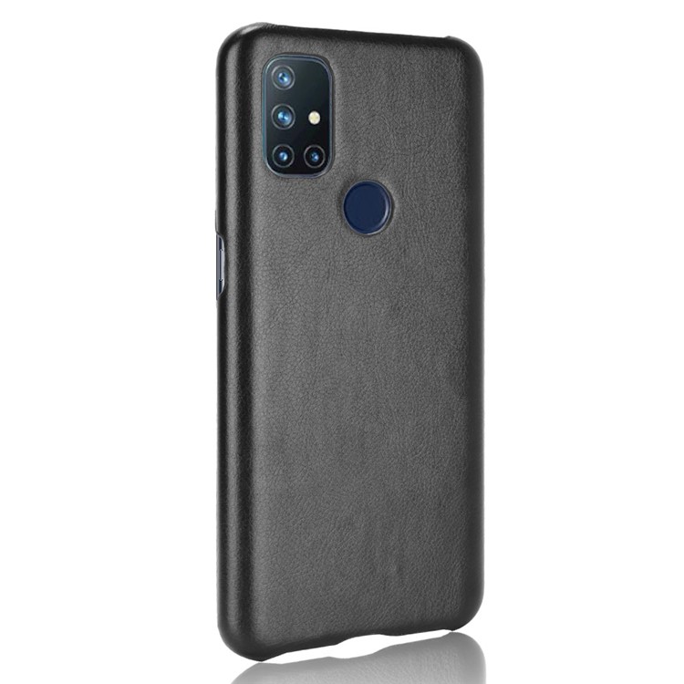 Litchi Texture PU Leather Coated PC Mobile Casing for OnePlus Nord N10 5G - Black-3