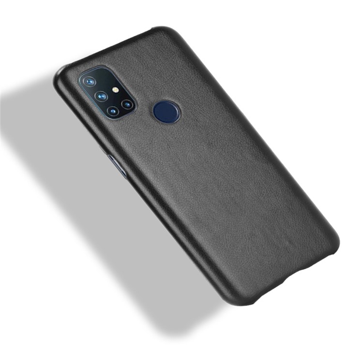Litchi Texture PU Leather Coated PC Mobile Casing for OnePlus Nord N10 5G - Black-4