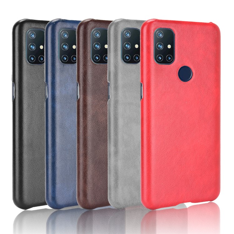 Litchi Texture PU Leather Coated PC Mobile Casing for OnePlus Nord N10 5G - Black-6