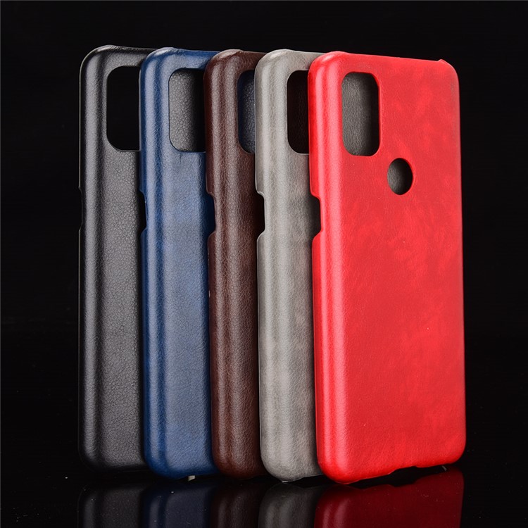Litchi Texture PU Leather Coated PC Mobile Casing for OnePlus Nord N10 5G - Black-7