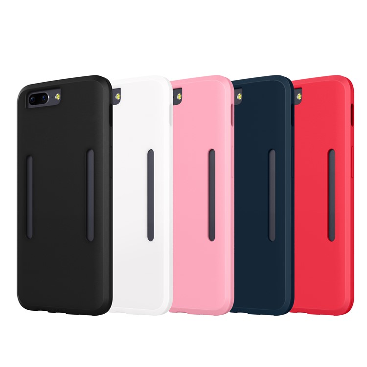 Sweat-proof Sports Armband Silicone Phone Cover for OnePlus 5 -Red-3
