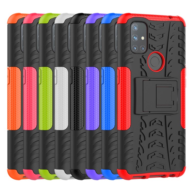 2 in 1 Cool Tyre for OnePlus Nord N10 5G Kickstand PC + TPU Hybrid Case - Black-10