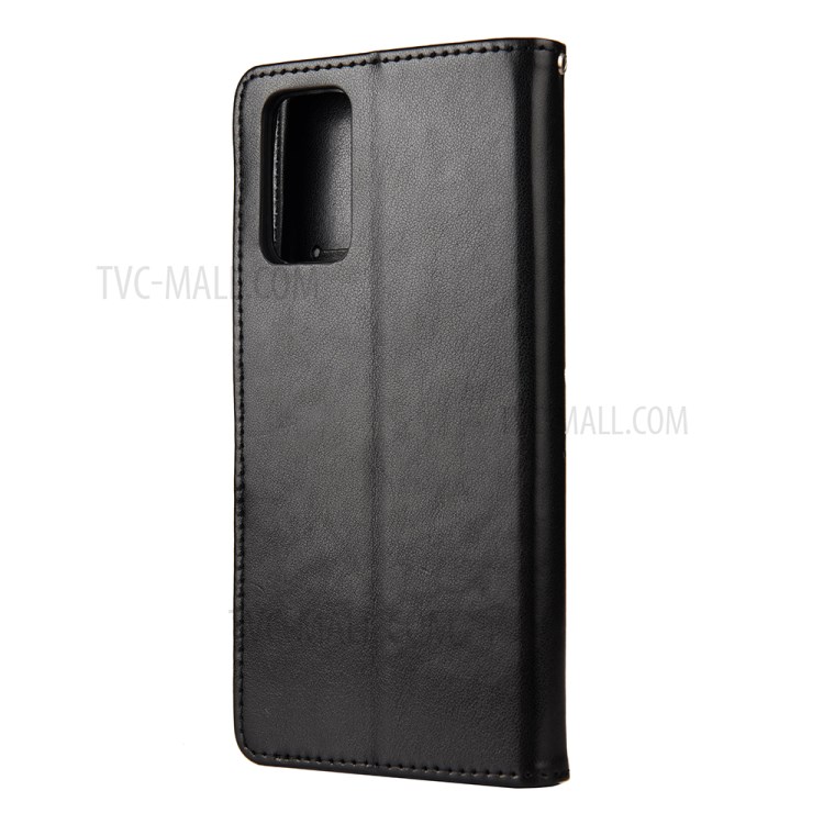 Butterfly and Flower Pattern Imprint Leather Wallet Phone Shell for OnePlus 8T - Black-3