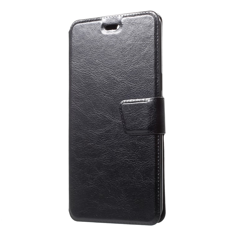 Crazy Horse PU Leather Stand Card Holder Phone Case for OnePlus 5 - Black-2