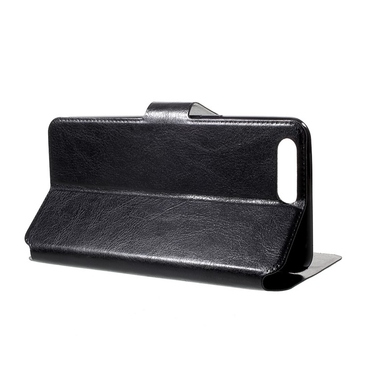 Crazy Horse PU Leather Stand Card Holder Phone Case for OnePlus 5 - Black-4