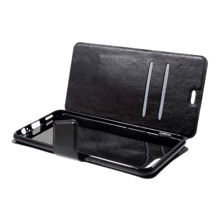 Crazy Horse PU Leather Stand Card Holder Phone Case for OnePlus 5 - Black-5