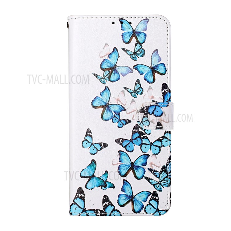 Leather Protective Shell for OnePlus 8T (Color Patterned) (Wallet) (Stand) - Butterflies-3
