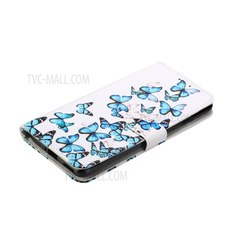 Leather Protective Shell for OnePlus 8T (Color Patterned) (Wallet) (Stand) - Butterflies-5