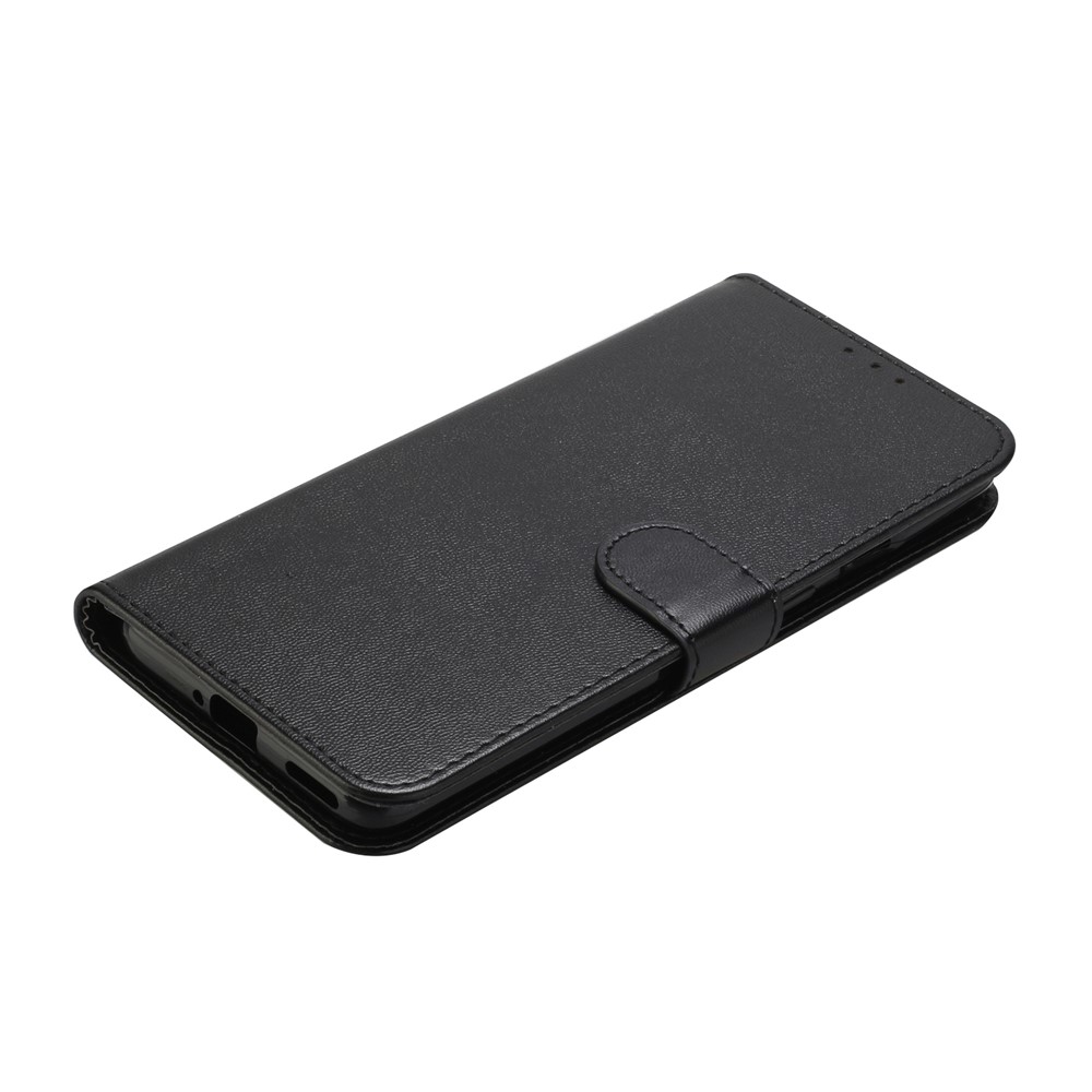Solid Color Leather Protective Shell Stand Wallet Magnetic Closure Flip Case for OnePlus 8T - Black-5