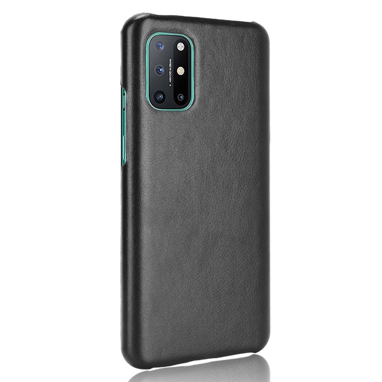 Litchi Texture Leather Coated PC Phone Shell for OnePlus 8T - Black-2