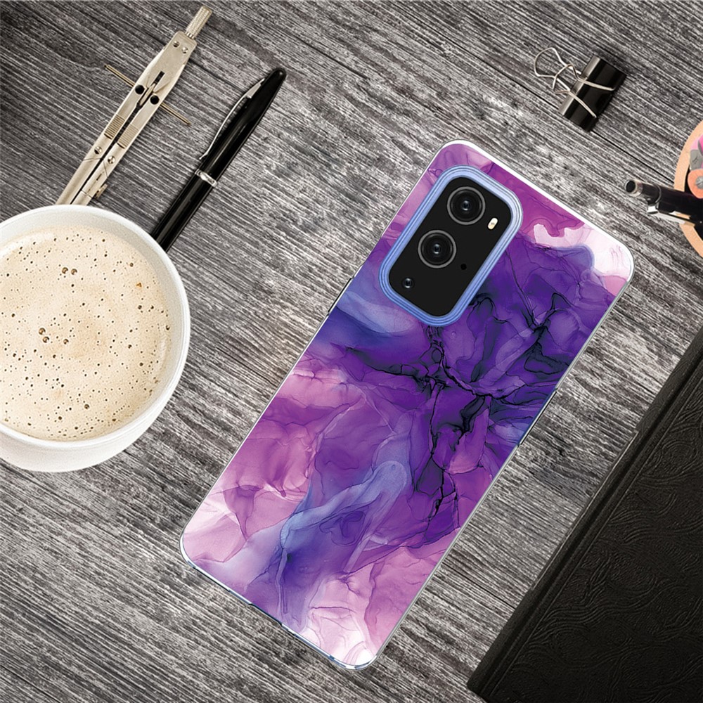 Protetor De Impressão De Padrão De Mármore TPU Para OnePlus 9 Pro - Estilo A.