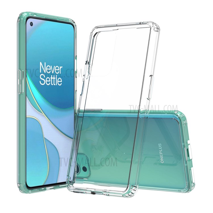 Acrílico Anti-riscos Transparente Claro + TPU De Volta Do Telefone Celular Híbrido Para OnePlus 9 (UE / Versão Dos EUA)