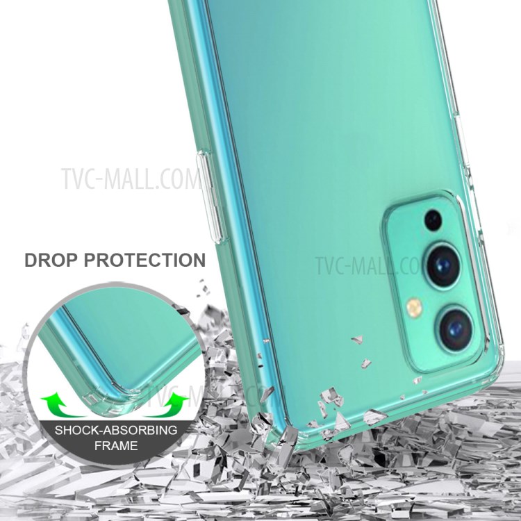Clear Transparent Anti-scratch Acrylic + TPU Back Hybrid Cell Phone Shell for OnePlus 9-2