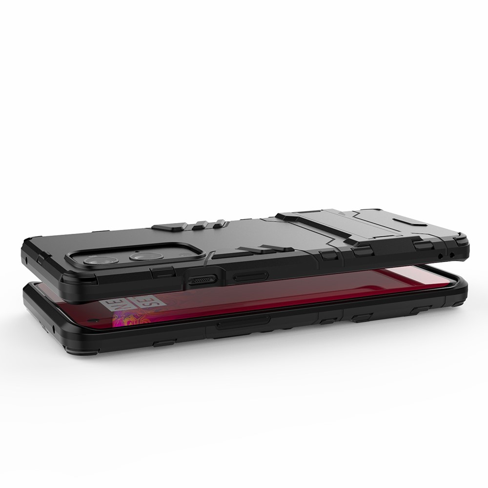 2 in 1 Kickstand Plastic + TPU Hybrid Cover for OnePlus 9 Pro - Black-4