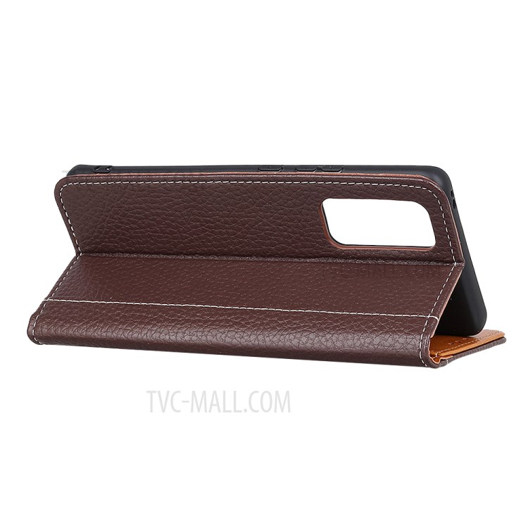 Litchi Skin Wallet Flip Leather Phone Case for OnePlus 9 - Brown-7