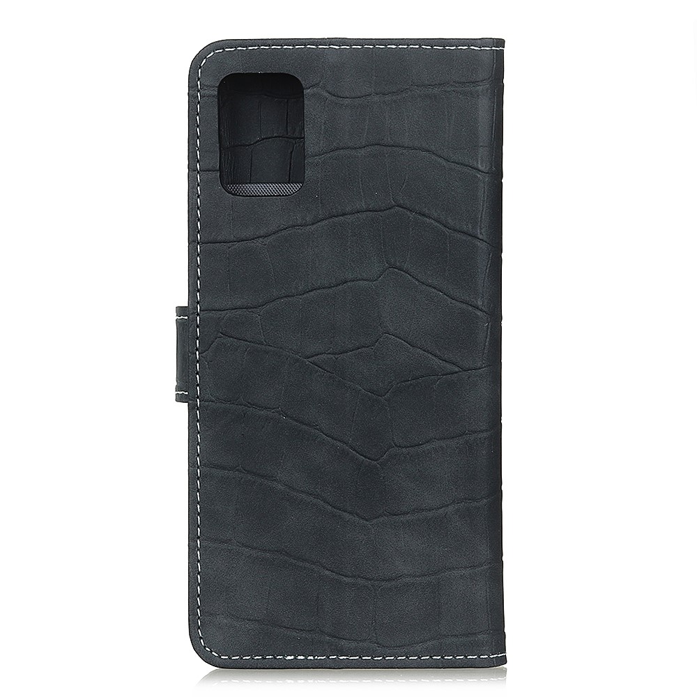Wallet Stand Crocodile Texture Leather Protector Case for OnePlus 9 - Black-3