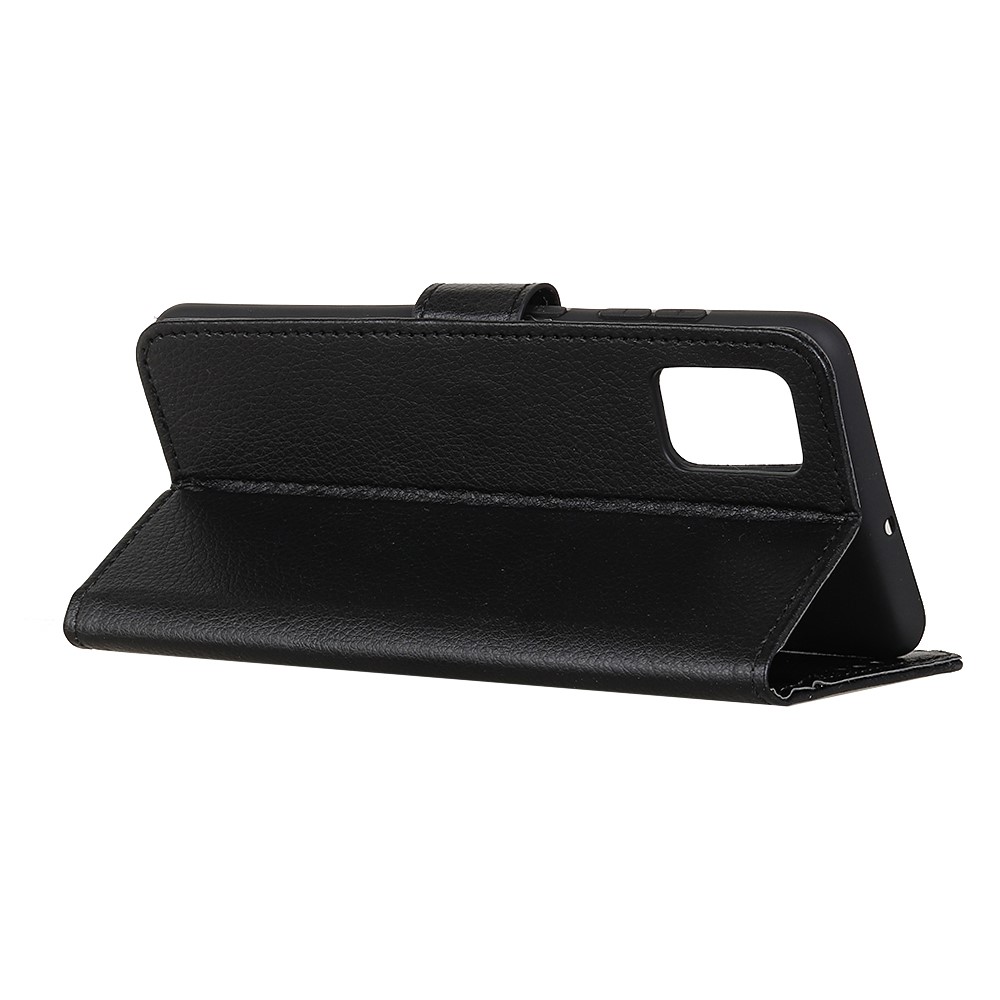 Para OnePlus 9 Pro Litchi Texture Case Caixa de Choque Protetor de Couro à Prova de Choque Com Carteira - Preto