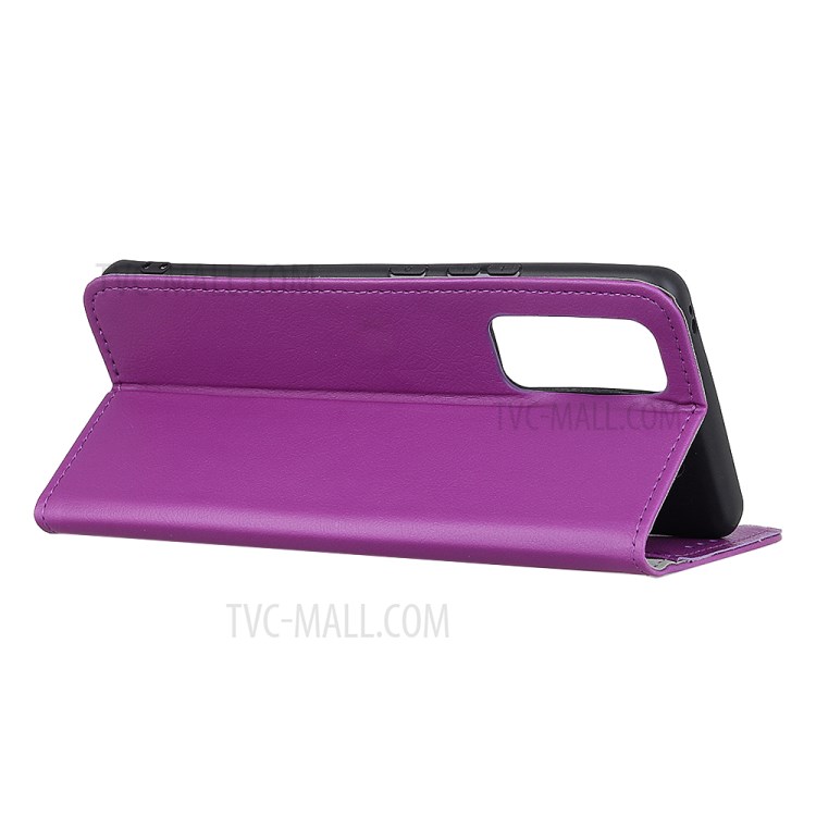 Wallet Stand PU Leather + TPU Protective Shell for OnePlus 9 Pro - Purple-3