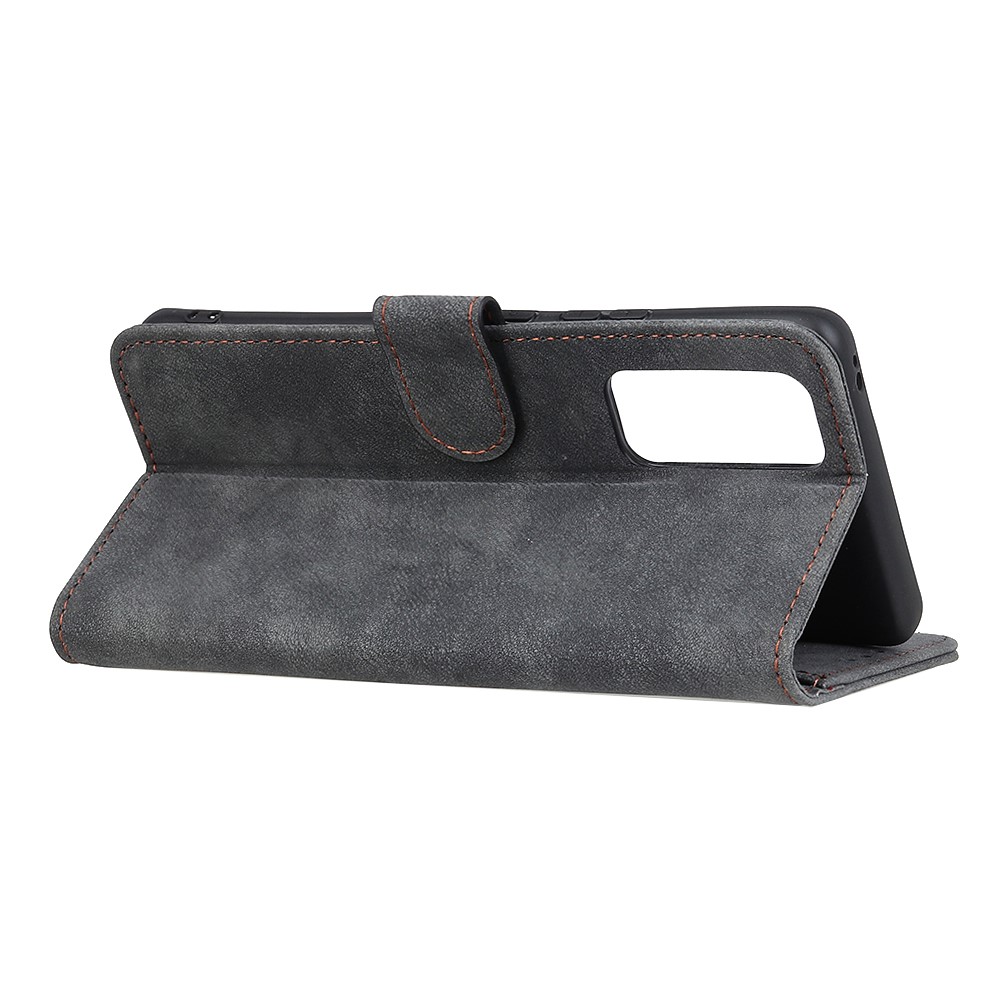 Magnetic Clasp Stand Wallet Leather Shell Cell Phone Cover for OnePlus 9 Pro - Black-3