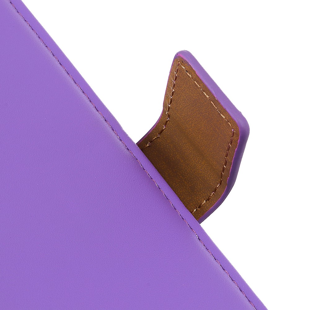 Leather Wallet Stand Mobile Phone Shell for OnePlus 9 Pro Magnetic Clasp Design Case - Purple-6