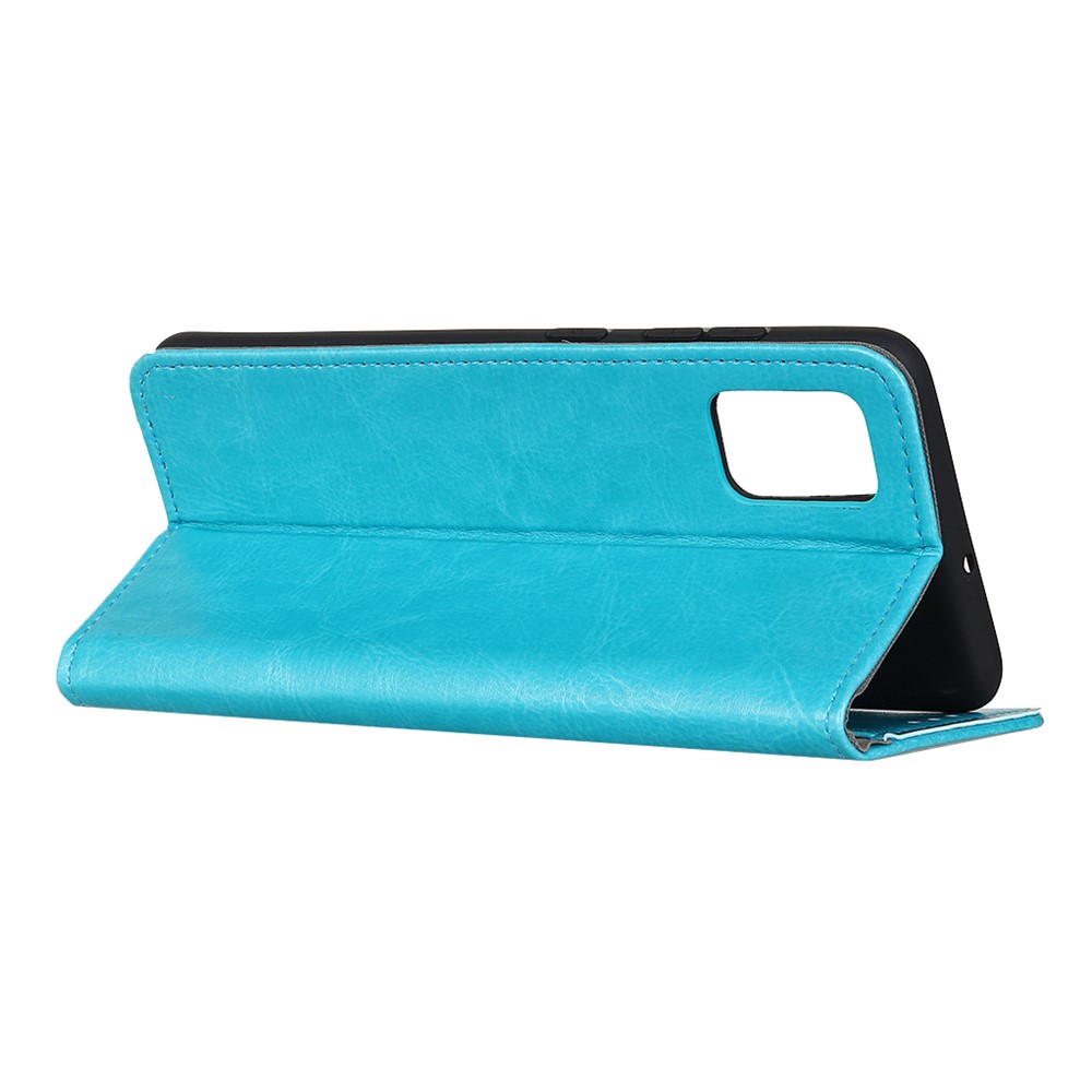 Leather Wallet Protective Phone Shell Stand Case for OnePlus 9 Pro - Blue-11