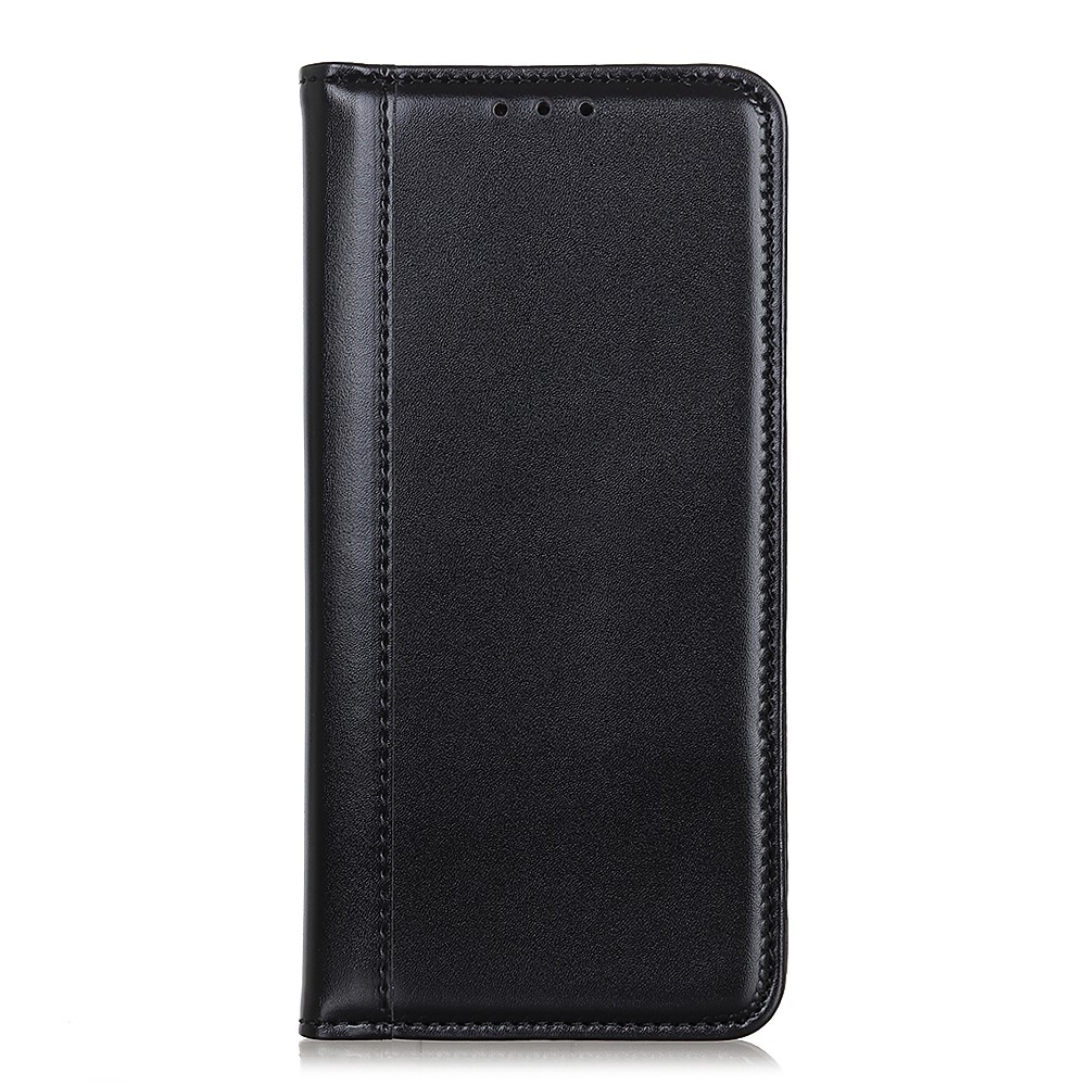 Auto-absorbed Split Leather Wallet Case Stand Cover for OnePlus 9 Pro - Black-6